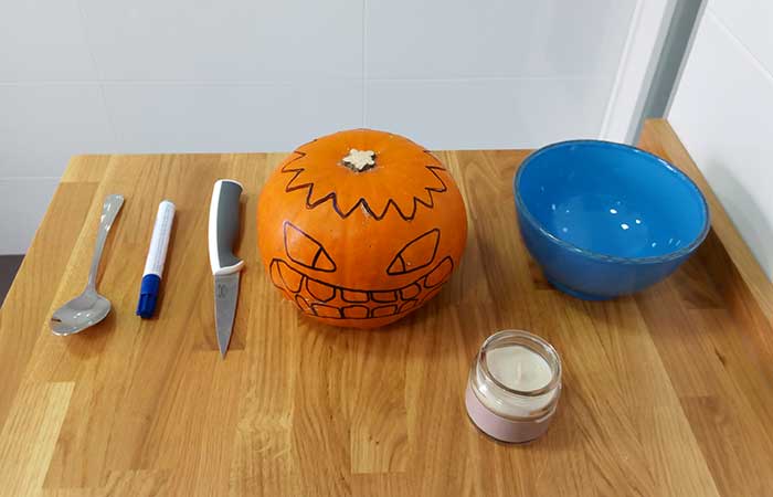 qué hace falta para hacer una calabaza de Halloween